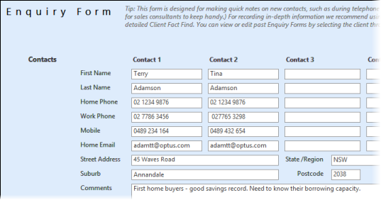 LinxCRM Enquiry Form
