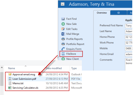 FileStore linking to documents