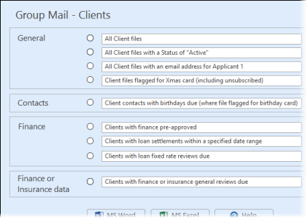 Group merge option for mass-mailing