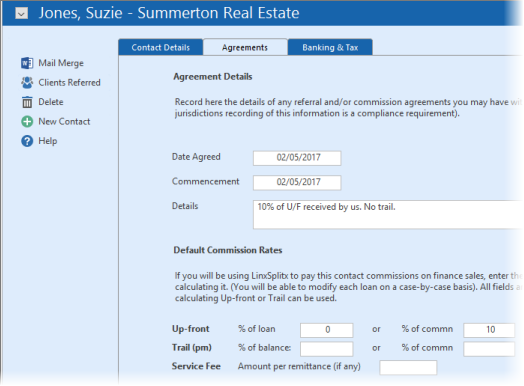 Referral agreement