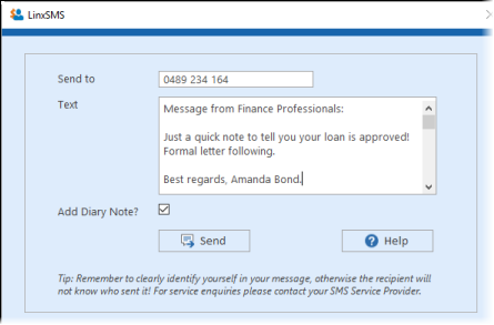 SMS interface